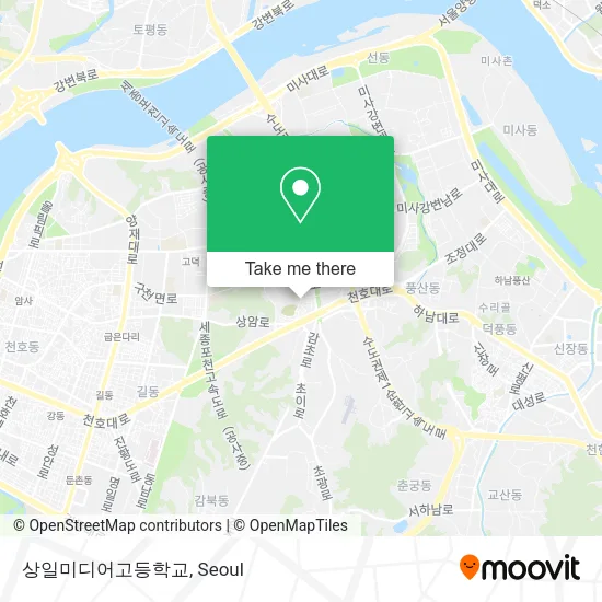 상일미디어고등학교 map