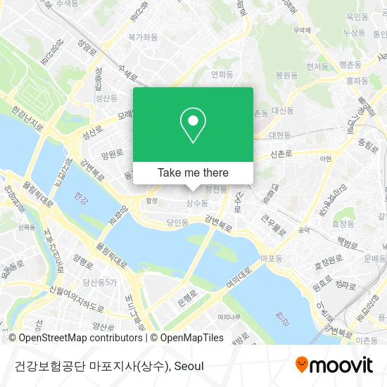 건강보험공단 마포지사(상수) map