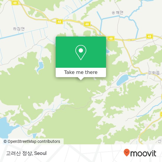 고려산 정상 map