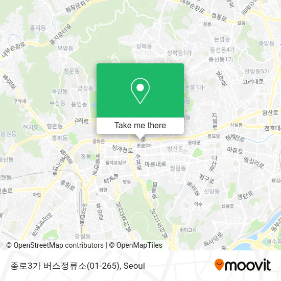 종로3가 버스정류소(01-265) map