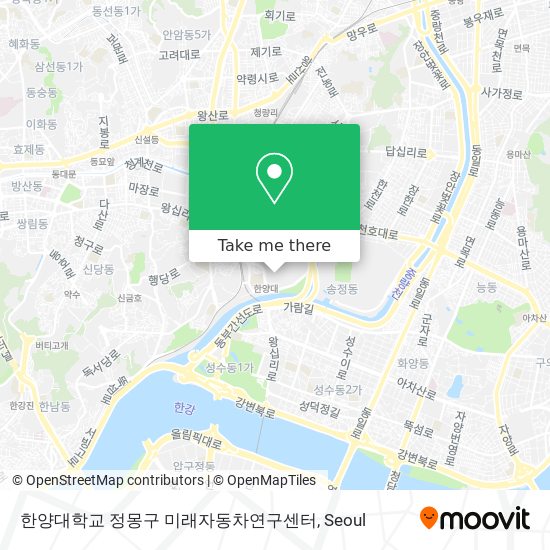 한양대학교 정몽구 미래자동차연구센터 map