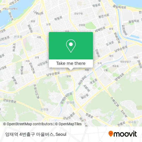 양재역 4번출구 마을버스 map