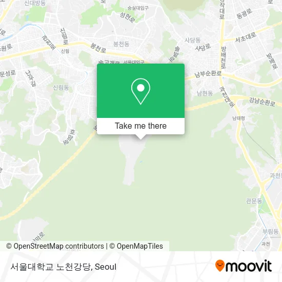 서울대학교 노천강당 map