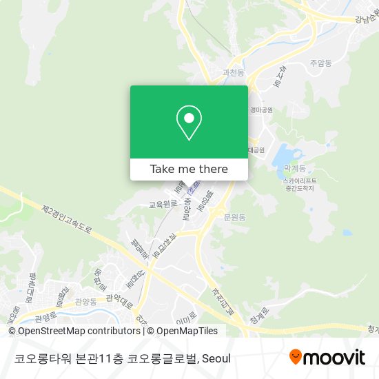 코오롱타워 본관11층 코오롱글로벌 map