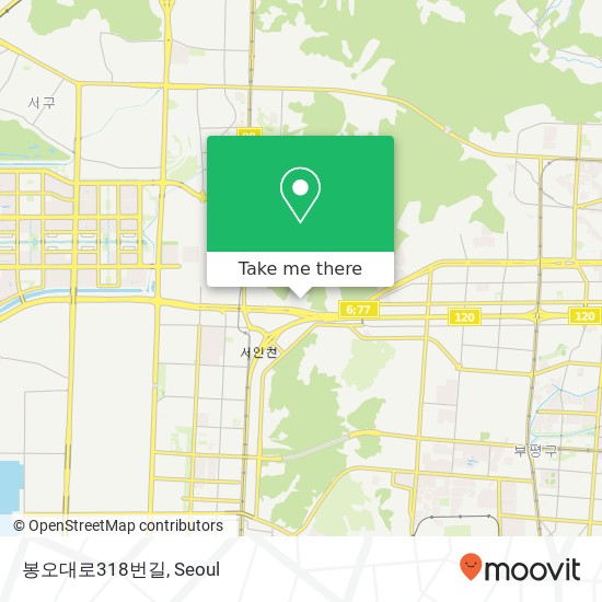 봉오대로318번길 map