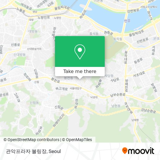 관악프라자 볼링장 map
