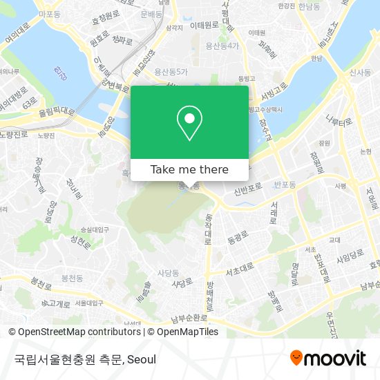 국립서울현충원 측문 map