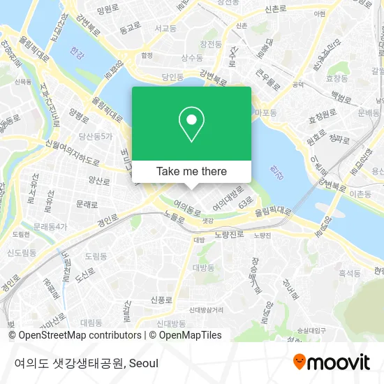 여의도 샛강생태공원 map