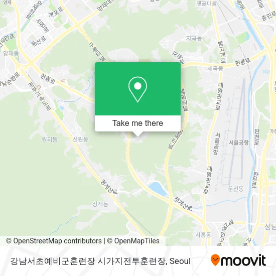 강남서초예비군훈련장 시가지전투훈련장 map