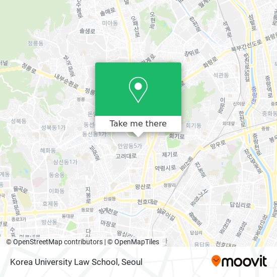 Korea University Law School map