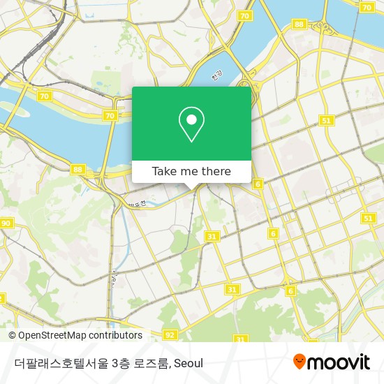 더팔래스호텔서울 3층 로즈룸 map