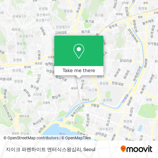 지이크 파렌하이트 엔터식스왕십리 map