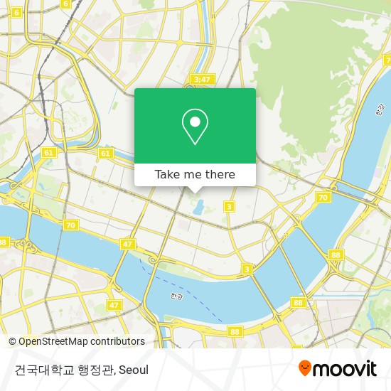 건국대학교 행정관 map