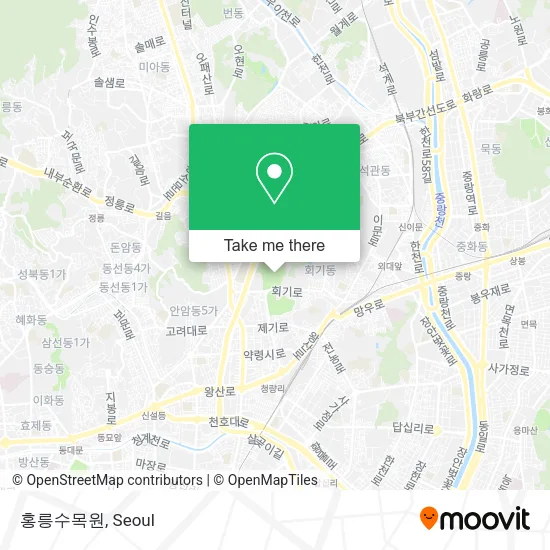 홍릉수목원 map