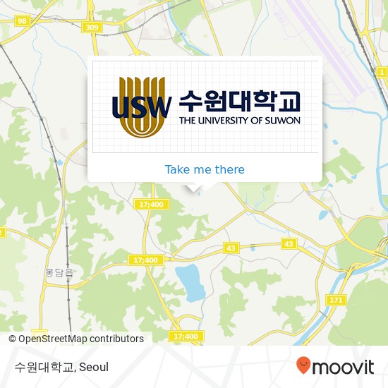 수원대학교 map