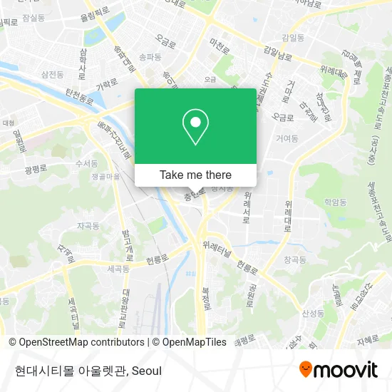 현대시티몰 아울렛관 map