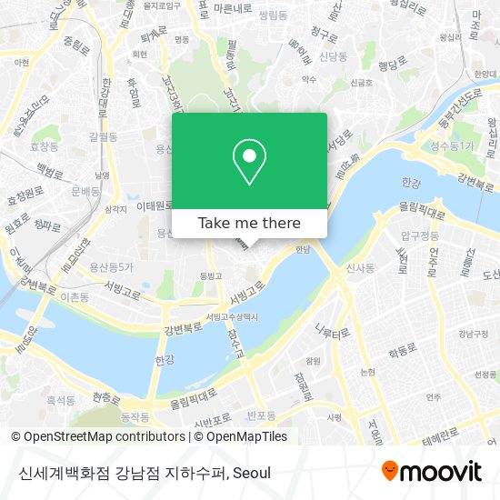 신세계백화점 강남점 지하수퍼 map