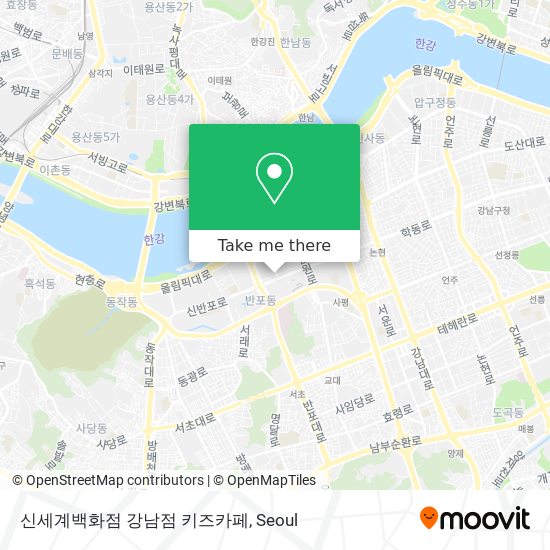 신세계백화점 강남점 키즈카페 map