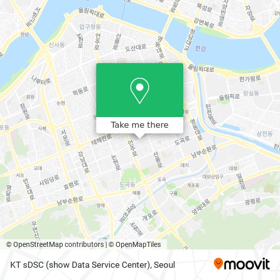 KT sDSC (show Data Service Center) map
