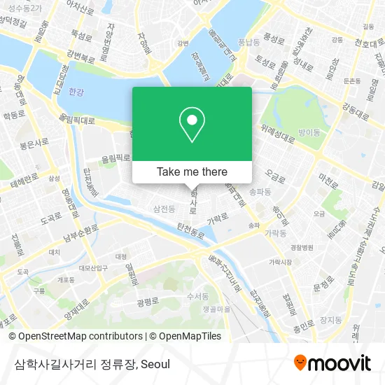 삼학사길사거리 정류장 map