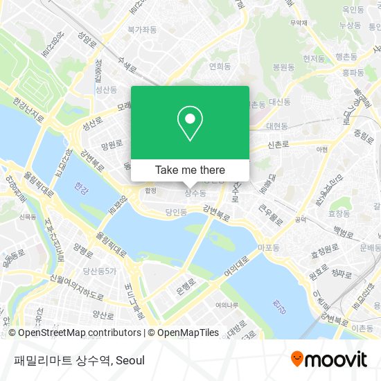패밀리마트 상수역 map