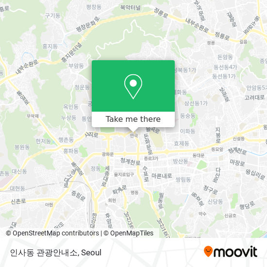 인사동 관광안내소 map