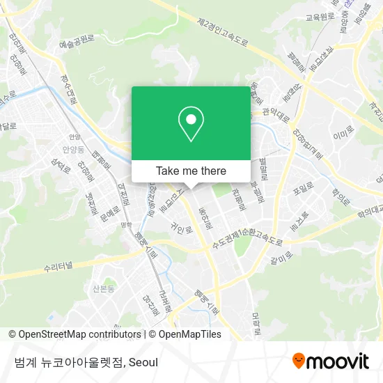 범계 뉴코아아울렛점 map