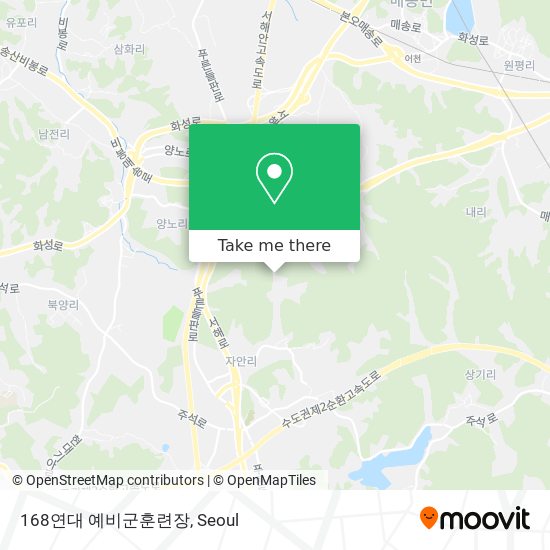 168연대 예비군훈련장 map