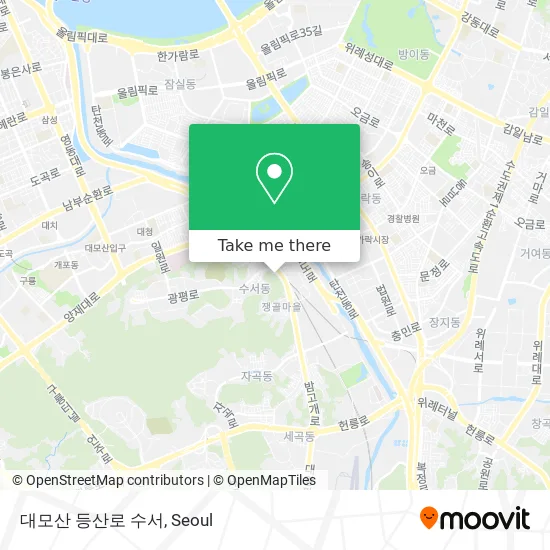대모산 등산로 수서 map