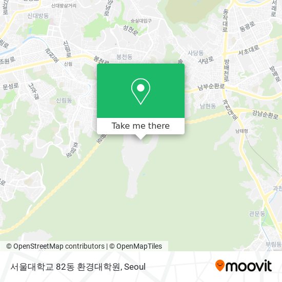 서울대학교 82동 환경대학원 map