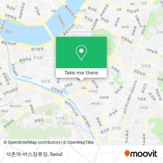 석촌역-버스정류장 map