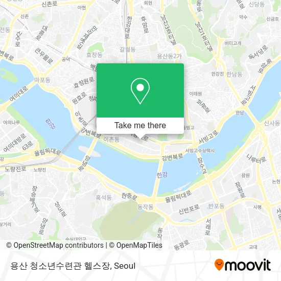 용산 청소년수련관 헬스장 map