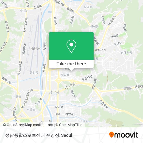 성남종합스포츠센터 수영장 map