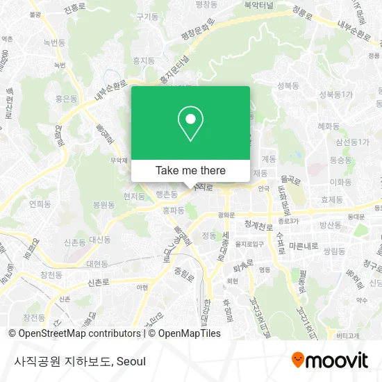 사직공원 지하보도 map