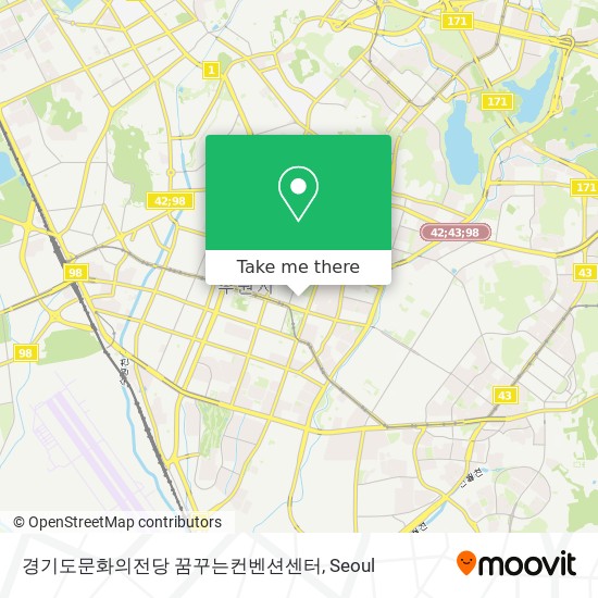 경기도문화의전당 꿈꾸는컨벤션센터 map