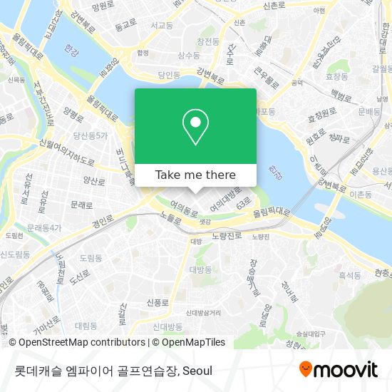 롯데캐슬 엠파이어 골프연습장 map