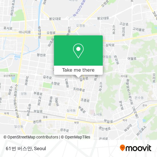 61번 버스안 map