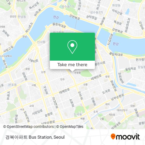경복아파트 Bus Station map