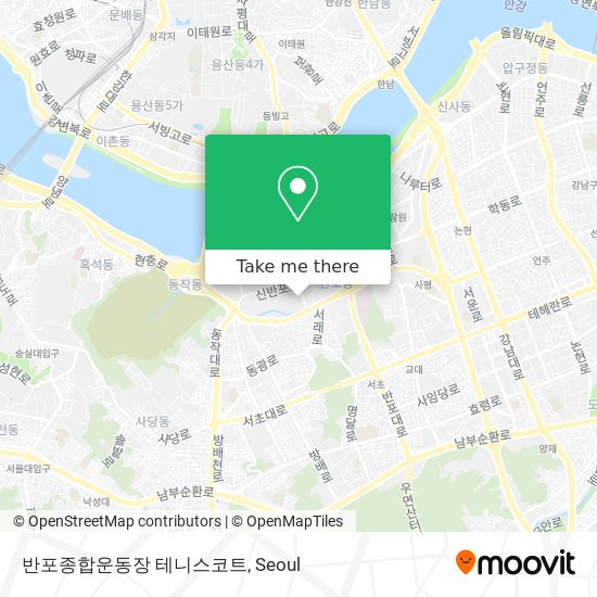 반포종합운동장 테니스코트 map