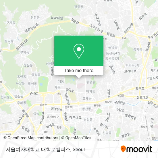 서울여자대학교 대학로캠퍼스 map