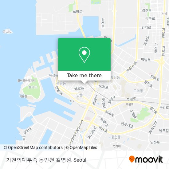 가천의대부속 동인천 길병원 map