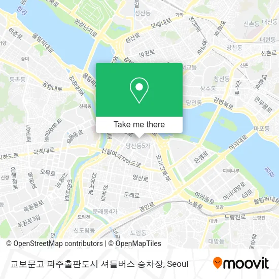 교보문고 파주출판도시 셔틀버스 승차장 map