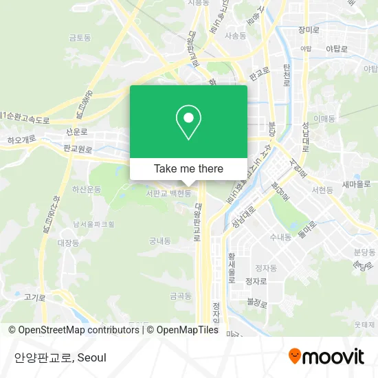 안양판교로 map