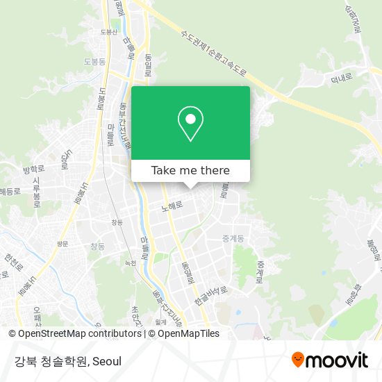 강북 청솔학원 map