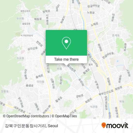 강북구민운동장사거리 map