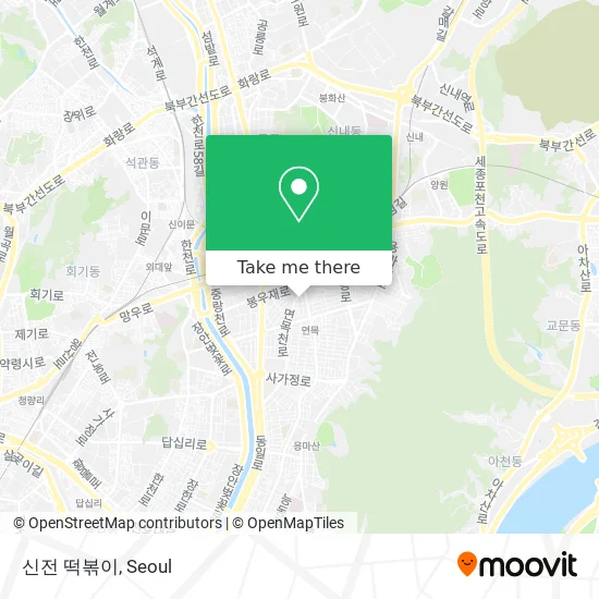 신전 떡볶이 map