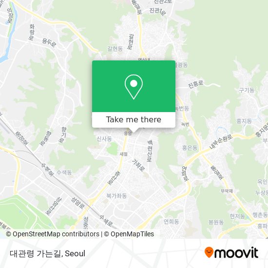 대관령 가는길 map