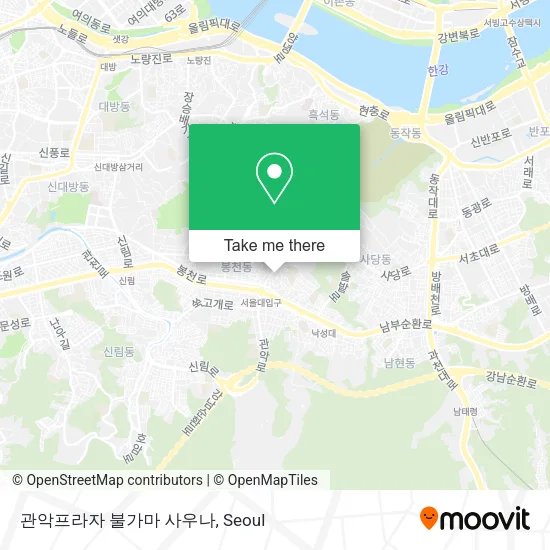 관악프라자 불가마 사우나 map