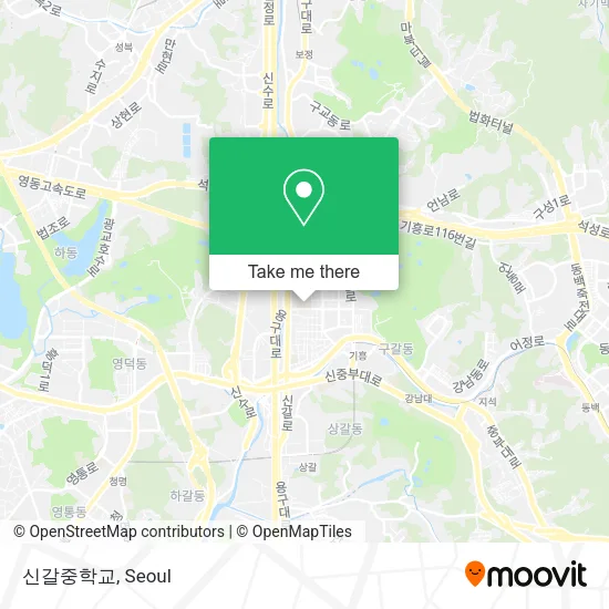 신갈중학교 map