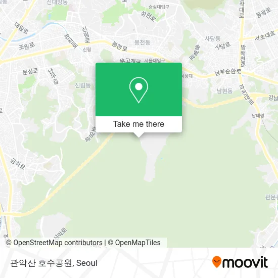 관악산 호수공원 map